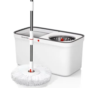 Hands-Hold Centrifugal Spin Microfiber Mop and Washing-Drying Bucket Set
