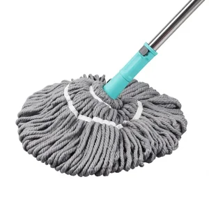 Hands free Lazy Telescopic Stainless Steel Mop Dry Wet Dual Use Microfiber Rotating Self Wringing Household