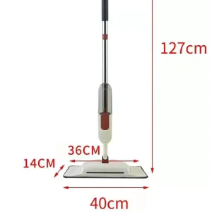 Healthy Handfree Eco-friendly Durable Microfiber Spray Mop Cleaner Easy-to-Use Flat Mop Head Rotating Feature Foldable Aluminum