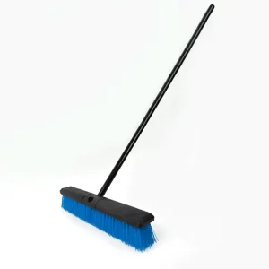Heavy Duty 60cm Garden Magic Long Plastic Handle PET Bristle for Outdoor Stiff Sweeping Floor Cleaning Dustpan for Home Lobby