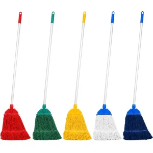 Heavy Duty Absorbent 5-Color Cotton Wet Mop With Soft Replacement Head