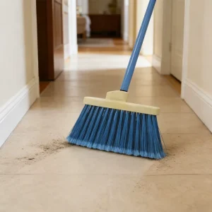Heavy Duty Angle Broom Long Handle for Hardwood Floors, Hallways, Kitchens, and Patios