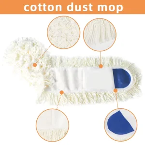 Heavy Duty Commercial Cotton Mop Head Replacement Large Size Floor Cleaning Tool