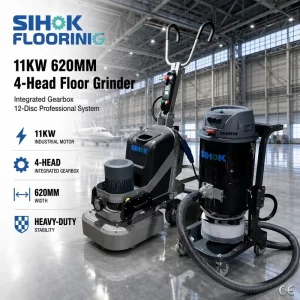 Heavy Duty Concrete Grinder SIHOK 620mm 15HP Integrated Gear Driven 4 Head Floor Polishing Machine for Warehouse Price