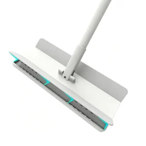 Heavy-Duty EVA Clamping Mop with Iron Pole and Rectangular Head for Dry and Wet Floor Cleaning