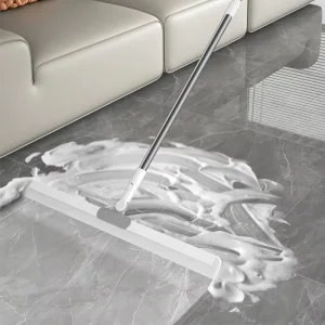 Heavy Duty Floor Squeegee with Replaceable Blade and Aluminum Handle