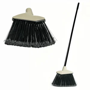 Heavy-Duty Indoor and Outdoor Floor Broom with Iron Broomstick