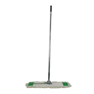 Heavy Duty Industrial Cotton Floor Dust Mop with 360° Swivel Head for Hotels and Hospitals