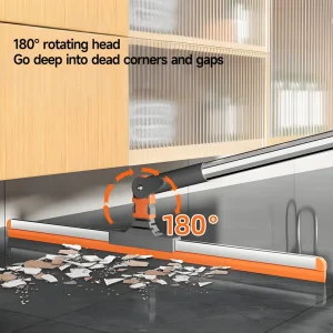 Heavy Duty Magic Squeegee Broom with Customizable Ergonomic Handle for Floor and Bathroom Cleaning