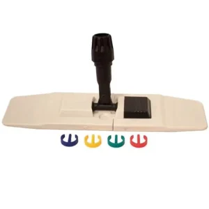 Heavy-Duty Microfiber Mop Frame with Aluminum Telescopic Handle, Stainless Tray, Magnet, and Pocket