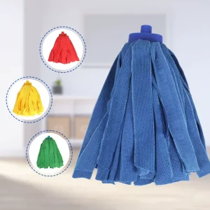 Heavy-Duty Microfiber Wet Mop Head Refill Washable Mop for Hardwood and Tile Floors