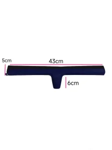 Heavy-Duty Multi-Purpose Floor and Window Squeegee with Rubber Blade Lightweight Plastic Frame and Threaded Handle Socket