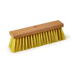 Heavy-Duty Outdoor Push Broom Head with Long Handle