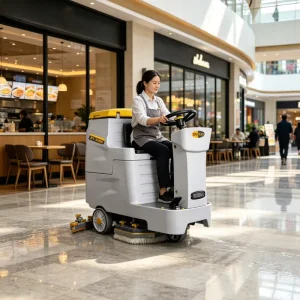 Heavy Duty Ride On Floor Scrubber Machine for Factory Warehouse Concrete Floors