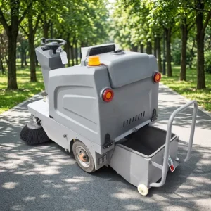 Heavy-Duty Ride-On Street Sweeper, 100L Hopper, 1500mm Brush Width, for Commercial Plazas and Industrial Floors