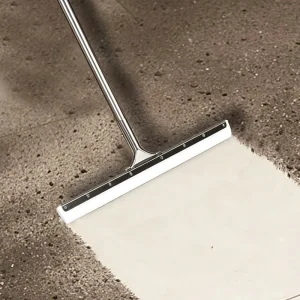 Heavy-Duty Stainless Steel Floor Squeegee with TPR Blade and Plastic Handle for Factory and Hospital Floor Cleaning