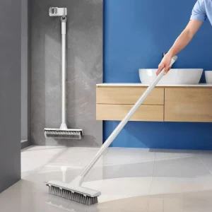 Heavy-Duty Telescopic Push Broom with PP Material Long Handle for Floor Cleaning