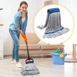 Heavy-Duty Washable Microfiber Replacement Mop Head for Industrial and Commercial Floors