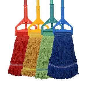 Heavy-Duty Wet Mop with Long Handle for Floor Cleaning