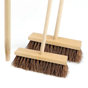 Heavy-Duty Wooden Floor Squeegee Broom for Concrete Decks, Patios, Rough Surfaces, and Household Use