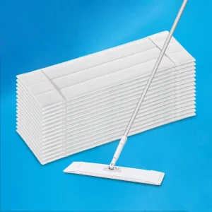 High Absorbency Lightweight Polyester Microfibre Mop Disposable Microfiber Mop Replacement Pads With Polyester Pocket