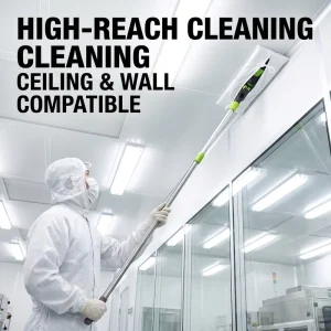 High Absorption Custom Size Reusable ESD Class 100 1000 Cleanroom Anti static Mop Polyester Controlled Environment Telescopic