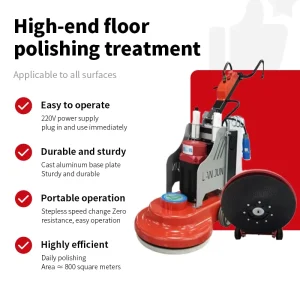 High Cost effective Floor Grinder LJ 288 All Cast Aluminum Chassis Motor Stable and zero Pollution for High end Business Clubs