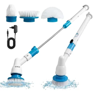 High Efficiency Floor Scrubber Cordless Spin Scrubber Quiet Electric Mop with 3 Heads for Bathroom