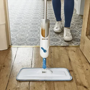 High Level Hand Free Flat Spray Mop Household 360 Rotary Aluminum Rod Dual Bottle
