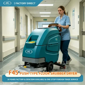High Performance Electric Walk Behind Floor Scrubber Burnishing Multi Functional Hand Push Disc Brush Cleaning Various Hard