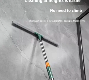 High Place Glass Wiper Floor Mop Telescopic Cleaning Tools with Silicone Scraper Broom Household Bathroom Sweeping