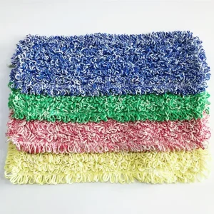 High Quality 4 Color Flat Floor Microfiber Mop Cotton Mop With Pocket
