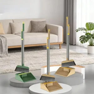 High Quality Cleaning Brush Combination Including Broom and Dustpan Solid Color Brush Set Combination
