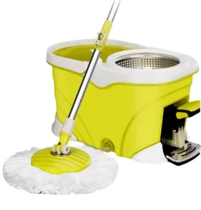 High Quality Detachable Mop Bucket Set with Stainless Steel Telescopic Pole and Foot Pedal for Spin Mop Excellent for Daily Use