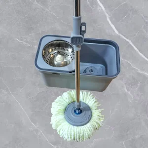 High Quality Dual Drive Spin Mop Bucket Set 360 Rotation Magic Mop with Heightened Bucket Plastic Basket Cleaning Floor Hand