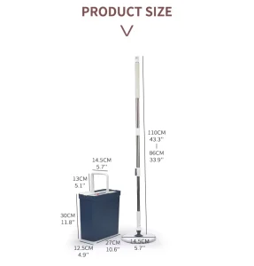High Quality Durable Flat Mop and Bucket Set Easy To Use Magic Flat Mop for Indoor Cleaning Steel Pole and Plastic Head