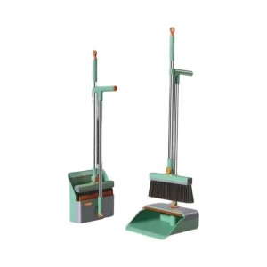 High Quality Household Floor Cleaning Broom Combo Set with Long Handle Dustpan Steel Broomstick PP & PET Broom Head