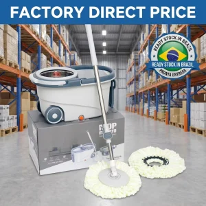 High Quality Multifunction Household Hand Free Washing Rotatable Wet and Dry Stainless Steel Four Side Wringing Type Mop