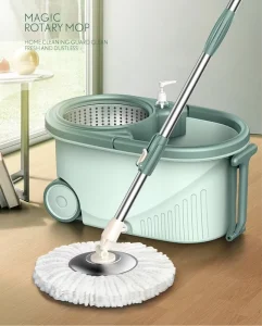 High Quality Spin Floor Mop Lazy Mops Popular Household Best Magic Rotating Mops for Floor Easy Clean Microfiber Green