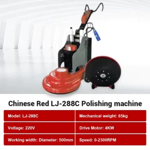 High Quality and Durable Floor Grinder LJ 288 Torque Free Easy to Use zero Pollution Suitable for Star Rated Hotels and Resorts