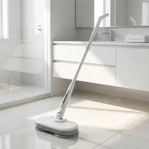 High-Temperature Sterilization Battery-Powered Cordless Electric Steam Mop with Spray Function and 360-Degree Rotation