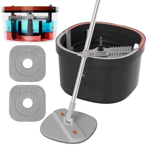 Holamopa OEM ODM Hands Free Self Wringing Spin Mop and Bucket Set with Microfiber Pads for Commercial Floor Cleaning