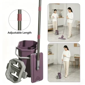 Home Cleaning Hot Selling Item Wash Flat Mop Set Cleaning Household Floor Absorbent Mop Bucket Set