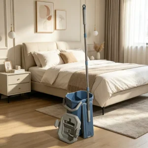 Home Cleaning Hot Selling Item Wash Flat Mop Set Squeeze Mop With Bucket Cleaning Household Floor Absorbent Mop Bucket Set