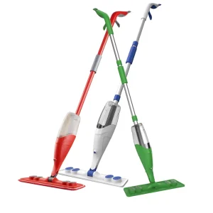 Home Cleaning Supplies Aluminum Rectangle Floor Spray Mop Wet Dry Flat Mop with Double sided Microfiber Mop Pad Available