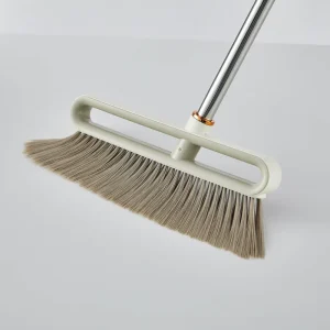 Home Cleaning Tools Plastic Standing Broom and Dustpan Set Stainless Steel Long Handle