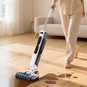 Home Electric Upright Floor Vacuum Cleaner Cordless Handheld Swivel Steering Rechargeable Battery Wet Dry Function