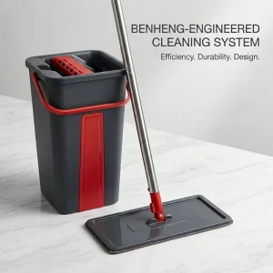 Home Microfiber 360 Rotating Floor Cleaning Flat Mop with Plastic Bucket