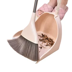 Home Office Cleaning Long Handle Soft Bristle Broom and Dustpan Set