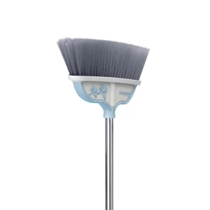 Home Office Floor Cleaning Set with Powder-Coated Handle Broom and Dustpan